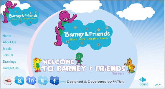 Best Web Design & Development Showcases: Barney and Friends-  Designed & Developed by FATbit